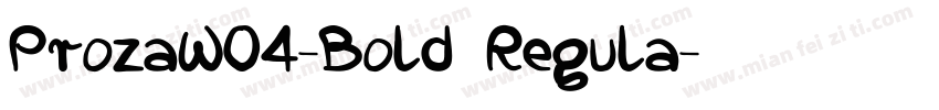 ProzaW04-Bold Regula字体转换